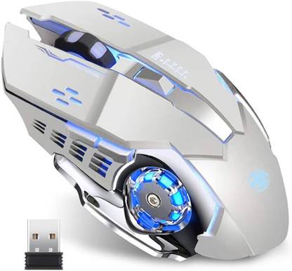 coolcold Rechargeable Wireless Gaming Mouse, RGB Lighting, DPI 3200 Optical Gamers Mice Wireless Ambidextrous Optical  Gaming Mouse