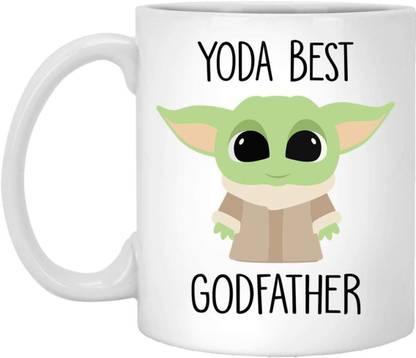 craft maniacs YODA MUGS - BEST GODFATHER 350 ML MUG | OFFICIALLY LICENSED MERCH Ceramic Coffee Mug