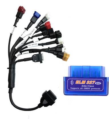 FIXKIT OBD-II (OBD2) 16 pin Smart MultiPin Converter Cable 11 Types With OBD Adapter OBD Reader
