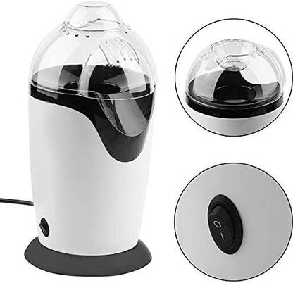 Wishbone Round Hot Air Popcorn Making Machine Kitchen Desktop Mini DIY Corn Maker Electric Popcorn Maker Home Round Hot Air Popcorn Making Machine 1200W 500 ml Popcorn Maker