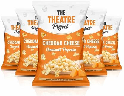 THE THEATRE Project Combo Pack of Gourmet Popcorn (Cheddar Cheese Flavor) - (32 gms X 5) Cheddar Cheese Popcorn