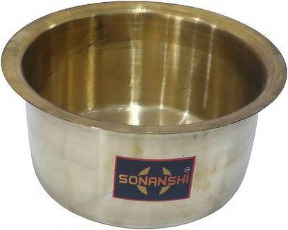 Sonanshi Pital/Brass Tope/Patila/Bhagona Pot 13.97 cm diameter 1 L capacity