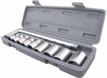 ravariya graphics 10 in 1 Socket Wrench Spanner Set Automobile Repair Tool Box Precision Socket Set