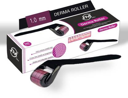 MegaValue derma roller 1.0mm for hair regrowth for men & Women/hair stimulator roller for hair growth/With 540 Titanium Alloy Micro Needles/Treats Acne, Scar, Skin Ageing, Stretchmarks & Hair Regrowth