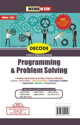 DECODE Programming & Problem Solving(IN-SEM EXAM) for SPPU 19 Course (FE - I - Common - 110005)