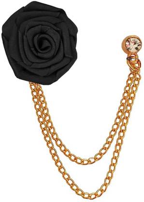 M Men Style Rose Flower Chain Lapel Pin Badge Coat Suit Wedding Gift Shirt Collar Brooch Brooch