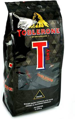 Toblerone TINY SWISS DARK CHOCOLATE WITH HONEY & ALMOND NOUGAT CHOCOLATE Bars
