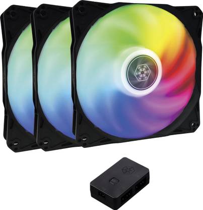 SilverStone 120 mm High Performance ARGB Oem Fans 3 pin ARGB Controller ( Pack OF 3 ) Fan Cooler