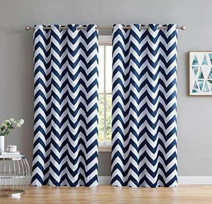 V21 DECOD 274 cm (9 ft) Polyester Room Darkening Long Door Curtain (Pack Of 2)