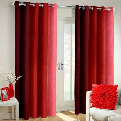 Dehati Homez 272 cm (9 ft) Polyester Room Darkening Long Door Curtain (Pack Of 2)