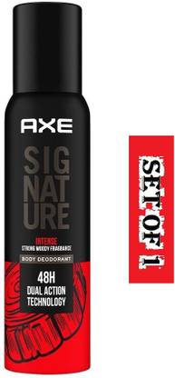 AXE SIGNATURE INTENSE PERFUME BODY DEODORANT 122M FOR MEN 1 SET Perfume Body Spray  -  For Men