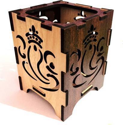 zsquarehp 1 Compartments Wood Pen Stand