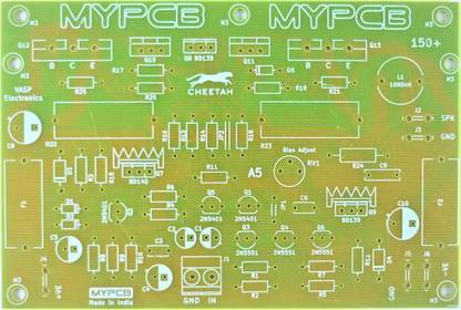 VASP Electronics 150w Mono Amplifier using C5200 / 2N3055 NPN Power Transistors - PCB only Electronic Components Electronic Hobby Kit
