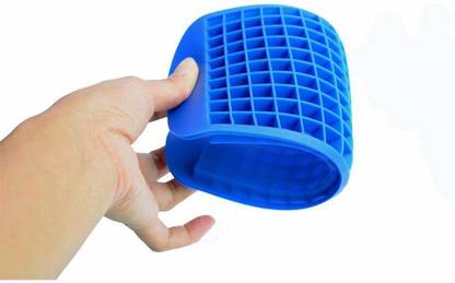 prisma collection Silicone Ice Cube Tray Mould for Making ice in Small Square Shape 160 Cavity Blue Silicone Ice Cube Tray