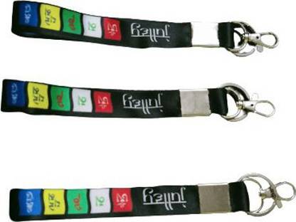 365 Degree Tibetan FLAG Keychain Lanyard for Bikes ( Multicolor, SIze -10 Inch , Small) Key Chain