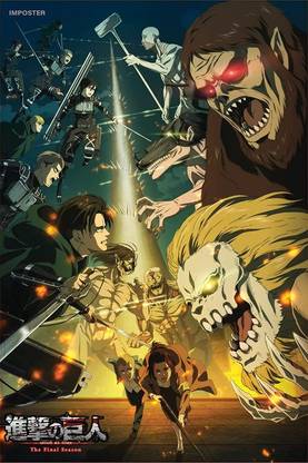 Shingeki No Kyojin - Attack on Titan Anime Poster - Exclusive Artwork Collection Unframed, No Sticker, Paper Print