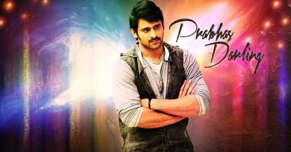 Poster Prabhas Darling sl874 (Plastic Large Wall Poster, 36x24 Inches, Multicolor) Fine Art Print