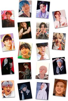 BTS SUGA Solo Laminated Lomo Cards Pack of 18 Premium Photocards (3 x 4 inches)… Fine Art Print