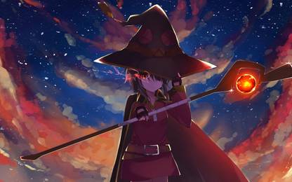 Megumin Kono Suba And Red Eyes Hd Matte Finish Poster Paper Print