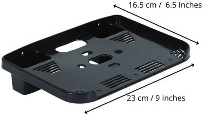 Digiway Set Top Box Stand With Double Remote Holder(Color-Black)Size: 23cm X 16cm X 5cm Plastic Wall Shelf