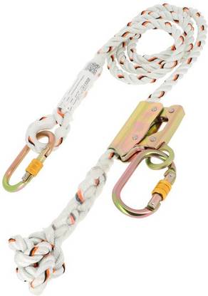 SGSPL Work Positioning Polyamide Rope Lanyard (14mm) with Automatic Grip Adjuster White