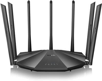 TENDA AC23 AC2100 Dual-Band Gigabit | 4 x Gigabit Ports Wireless Router 2.4 GHz, 5 GHz 2100 Mbps Wifi Speed Dual Band External Antenna Ethernet (Cable Broadband)