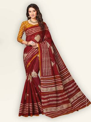 Jevi Prints Rajkot Pure Cotton Saree with Unstitched Blouse