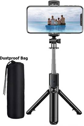 POZUB Remote Bluetooth Portable Selfie Stick Control Tripod Stand For Making Videos Tripod, Monopod, Monopod Kit, Tripod Ball Head, Tripod Bracket, Tripod Clamp, Tripod Kit