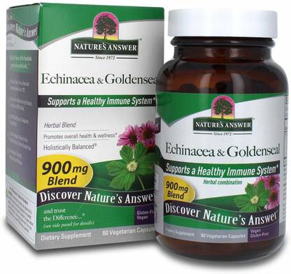 Nature's Answer Echinacea and Goldenseal Root - 60 Vegetarian Capsules