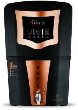 G Series G+ Series Copper Rich RO Black with Digital Display 12 L RO + UV + UF + Copper Water Purifier