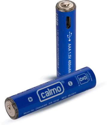 calmo AAA USB Rechargeable Li-ion (1.5V+400mAh)(Pack of 2) Battery
