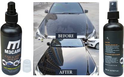 M3CARE Liquid Car Polish for Leather, Windscreen, Metal Parts, Leather, Exterior, Dashboard, Bumper, Chrome Accent