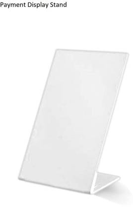 Kebica Acrylic Sign Holder T Shape Double Sided Portrait Style Pack of 4 Card Display Stand