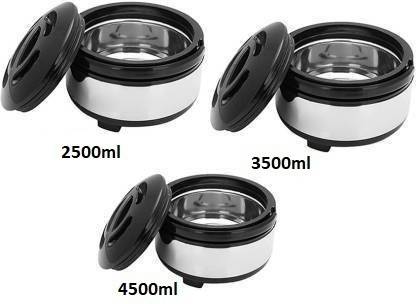 Flipkart SmartBuy Roti Box |Hot Pot| Pack of 3 Serve Casserole Set (2500 ml, 3500 ml, 4500 ml) Pack of 3 Thermoware Casserole