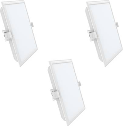 Fybros 8 Watt 100mm Cut Size Cool White Cube LED Panel Light 8w Square (Pack of 3) Recessed Ceiling Light Ceiling Lamp