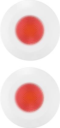 Fybros 2 Watt 33mm Cut Size Red F-Ring Surface Down Light 2w Round (Pack of 2) Recessed Ceiling Lamp