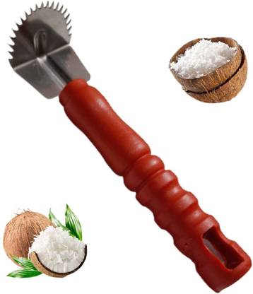 AGROMARK Handheld Coconut Scrapper With Plastic Handle ( chopper / Grinder / Scraper ) Coconut Grater