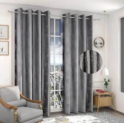 HERMOSA 152 cm (5 ft) Polyester Room Darkening Window Curtain (Pack Of 2)