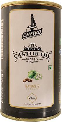 chekko Virgin Cold Pressed Castor Oil Tin