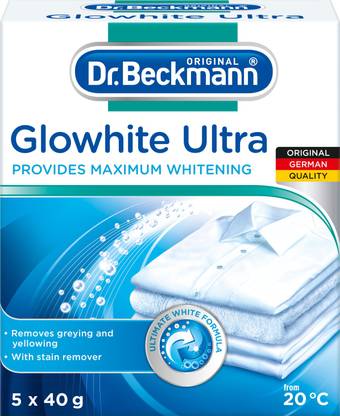 डीआर बेकमैन स्टेन रिमूवर के साथ ग्लोसफेद अल्ट्रा फैब्रिक सफेदनर ग्रे डिस्कलरेशन को हटाता है फैब्रिक व्हाइटनर