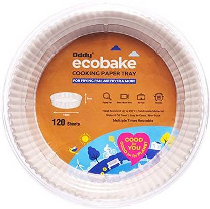 Oddy Ecobake Cooking Paper Tray for Frying Pan, Steamer, Airfryer & more. Paper Foil