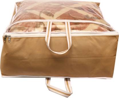 PRAHAN INTERNATIONAL Blanket Cover Designer Underbed Front Trasparent Storage Organizer Blanket Cover Bag PS2001C