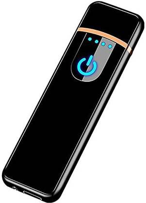 WBD Rechargeable Windproof Cigarette Lighter Blue ice Steel Gas Lighter