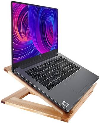AVI wooden laptop stand for your bed or office table 79 Wooden Floor and Desk Stand Laptop Stand with Adjustable Height Compatible with Universal Laptops