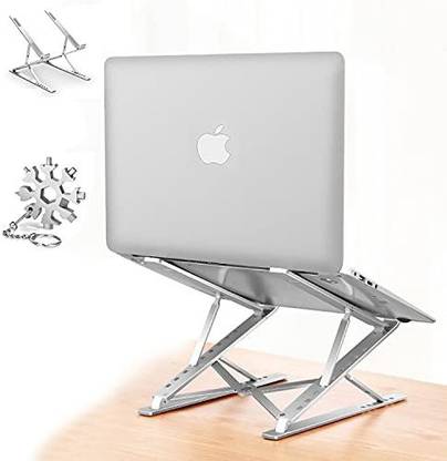 OET European Standard Foldable Aluminium Adjustable Laptop Stand LSTD 06 Aluminium Desk Stand Laptop Stand with Adjustable Height Compatible with Universal Laptops