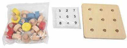 Brainbox Games Wooden Number Screw Pairing Board