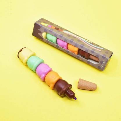 uniqueotrend Ice Cream Shaped Highlighter Office Marker Study Highlighter