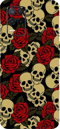 Mclaxa Skull&Roses Mobile Back Skin., Skull&Roses, Narzo 30 5G Mobile Skin