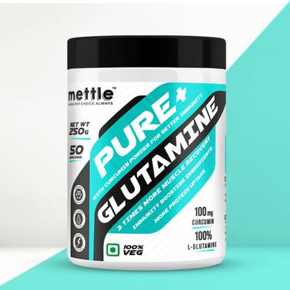 METTLE Pure+ Glutamine with Curcumin Powder for Better Immunity Glutamine