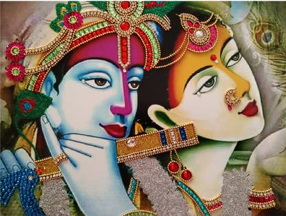 Radhika Arts Radha Krishna Religious Frame